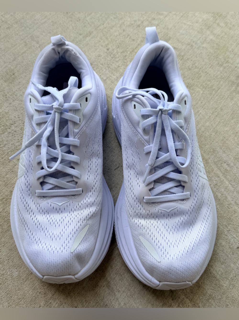 HOKA ONE ONE BONDI 8 WOMEN'S RUNNING SHOES WHITE/ WHITE SIZE 8.5 B